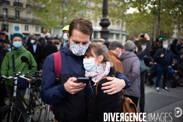 Rassemblement en hommage à Samuel Paty