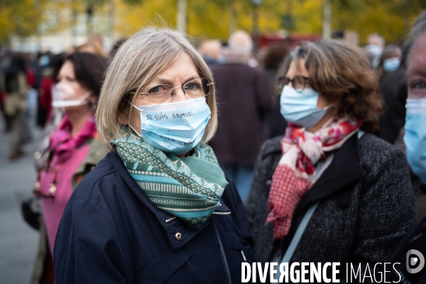 Rassemblement en hommage à Samuel Paty