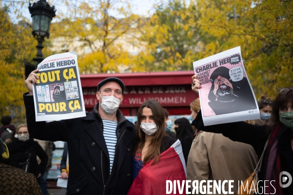 Rassemblement en hommage à Samuel Paty