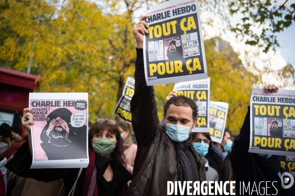 Rassemblement en hommage à Samuel Paty