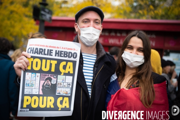 Rassemblement en hommage à Samuel Paty