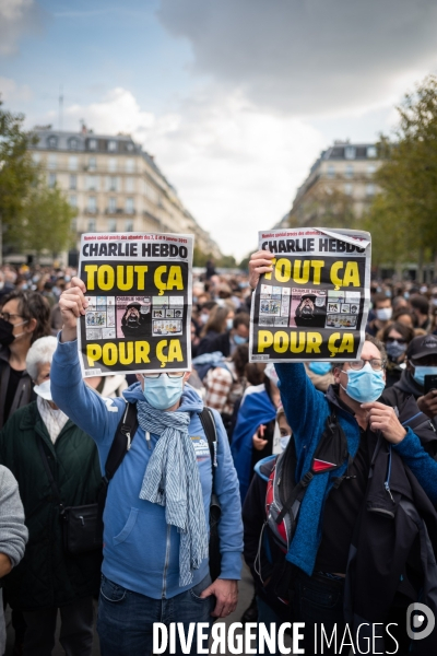 Rassemblement en hommage à Samuel Paty