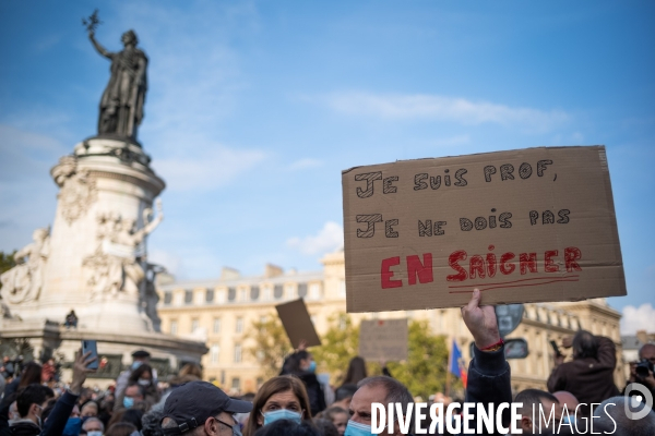 Rassemblement en hommage à Samuel Paty