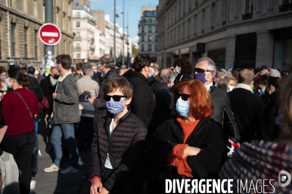 Rassemblement en hommage à Samuel Paty