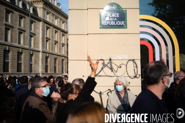 Rassemblement en hommage à Samuel Paty