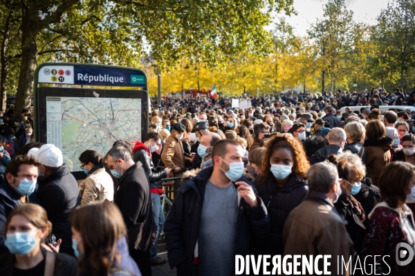 Rassemblement en hommage à Samuel Paty