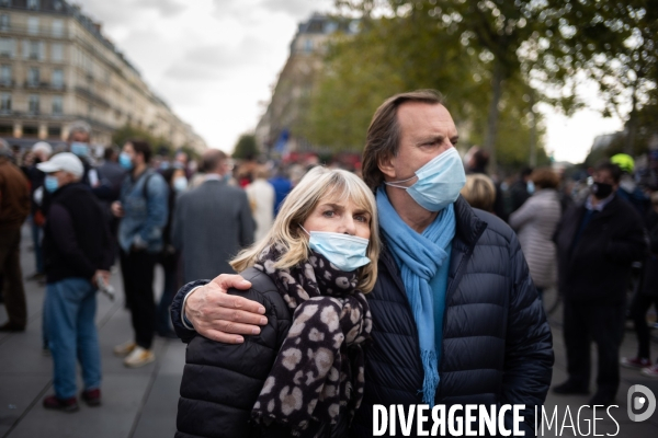 Rassemblement en hommage à Samuel Paty