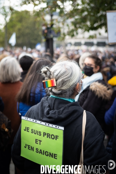 Rassemblement en hommage à Samuel Paty