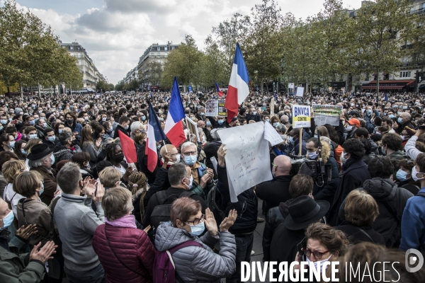 Rassemblement en hommage à Samuel Paty 18102020