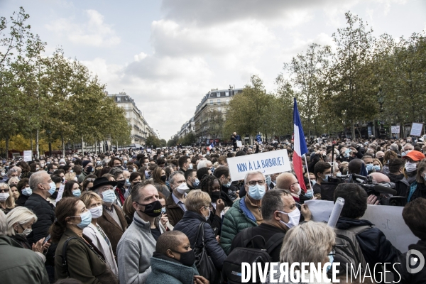 Rassemblement en hommage à Samuel Paty 18102020