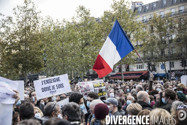 Rassemblement en hommage à Samuel Paty 18102020