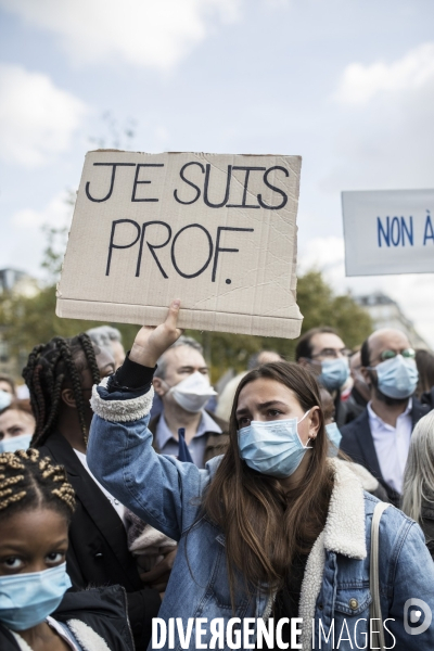 Rassemblement en hommage à Samuel Paty 18102020