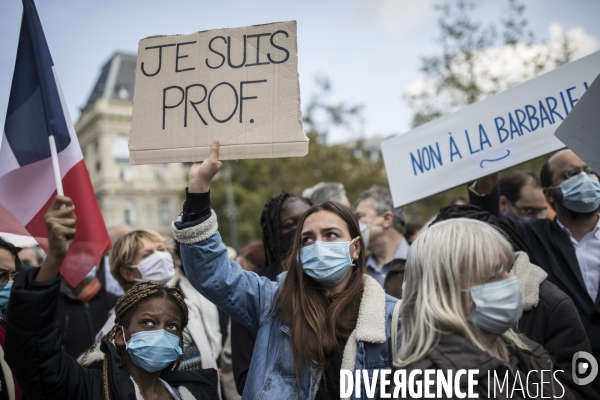 Rassemblement en hommage à Samuel Paty 18102020