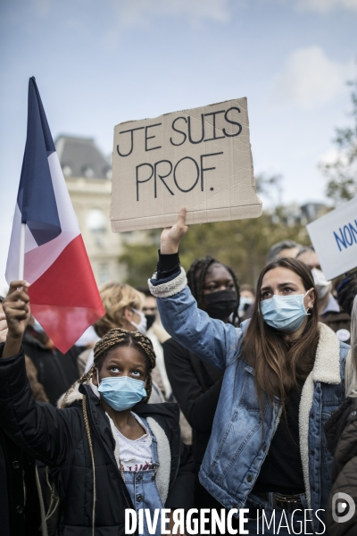 Rassemblement en hommage à Samuel Paty 18102020