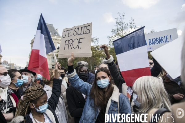 Rassemblement en hommage à Samuel Paty 18102020