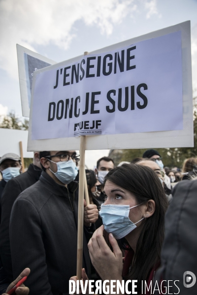 Rassemblement en hommage à Samuel Paty 18102020