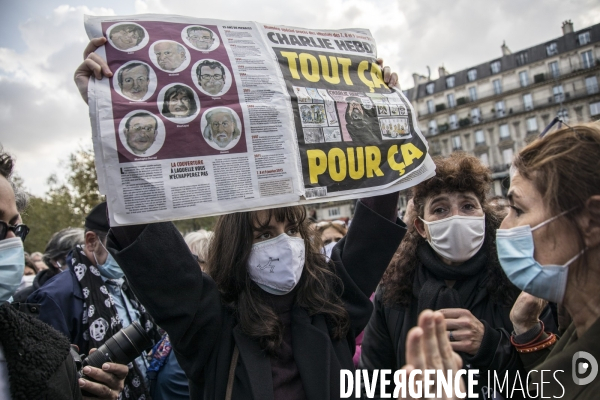 Rassemblement en hommage à Samuel Paty 18102020