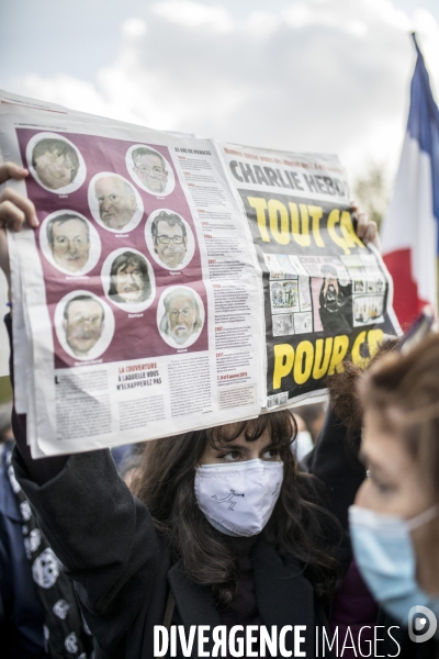 Rassemblement en hommage à Samuel Paty 18102020