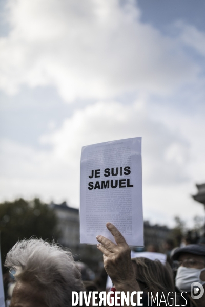 Rassemblement en hommage à Samuel Paty 18102020