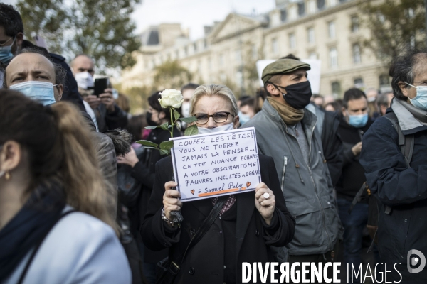 Rassemblement en hommage à Samuel Paty 18102020