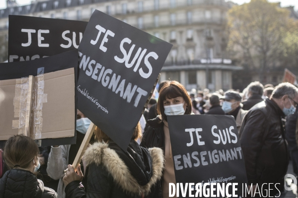 Rassemblement en hommage à Samuel Paty 18102020