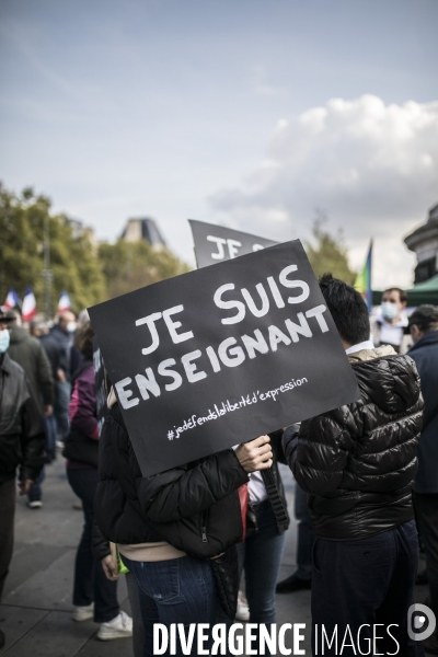 Rassemblement en hommage à Samuel Paty 18102020