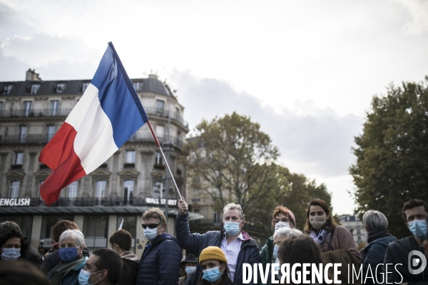 Rassemblement en hommage à Samuel Paty 18102020