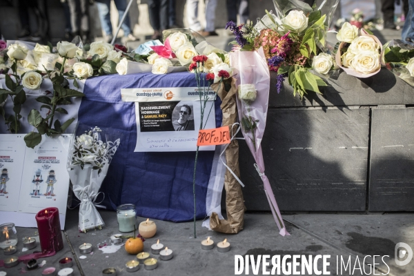 Rassemblement en hommage à Samuel Paty 18102020