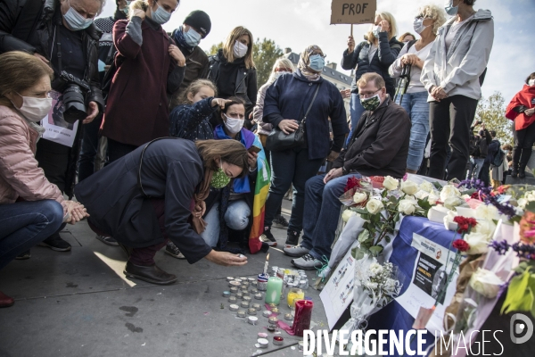 Rassemblement en hommage à Samuel Paty 18102020