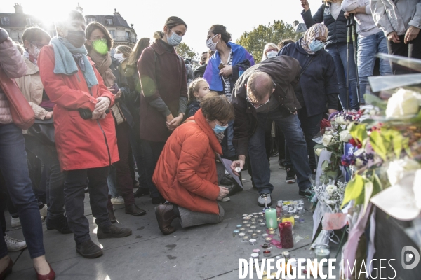 Rassemblement en hommage à Samuel Paty 18102020