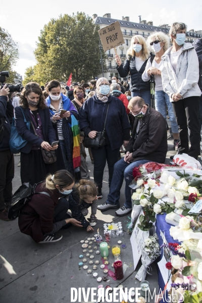 Rassemblement en hommage à Samuel Paty 18102020