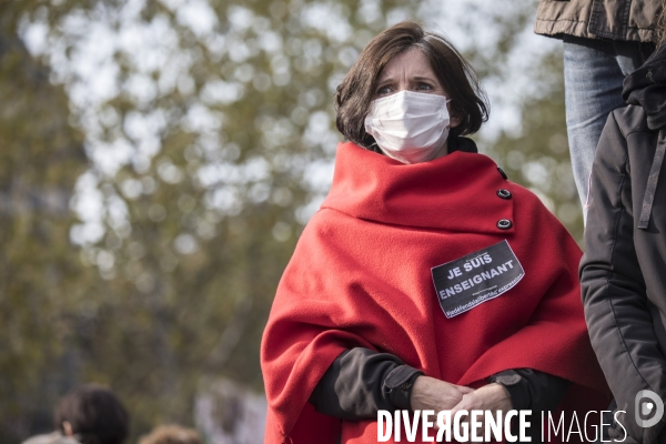 Rassemblement en hommage à Samuel Paty 18102020