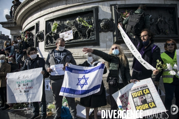 Rassemblement en hommage à Samuel Paty 18102020