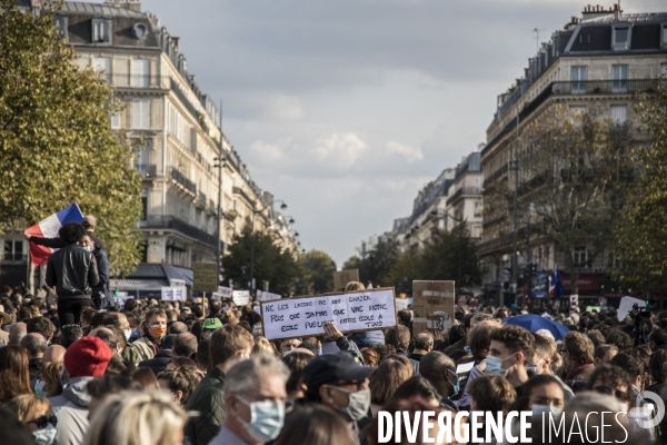 Rassemblement en hommage à Samuel Paty 18102020