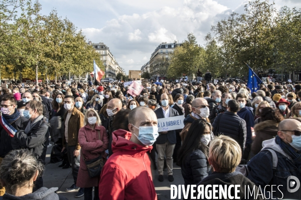 Rassemblement en hommage à Samuel Paty 18102020