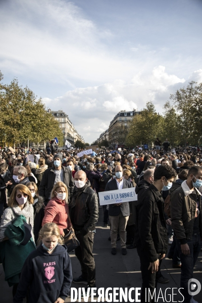 Rassemblement en hommage à Samuel Paty 18102020