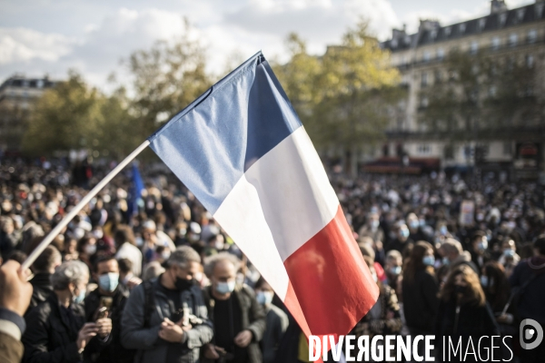 Rassemblement en hommage à Samuel Paty 18102020