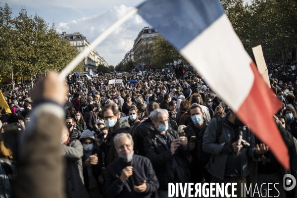 Rassemblement en hommage à Samuel Paty 18102020