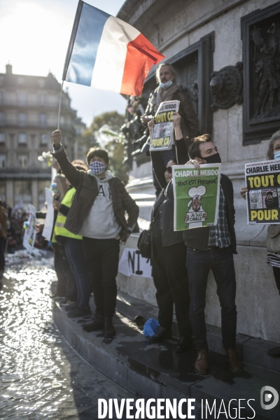 Rassemblement en hommage à Samuel Paty 18102020