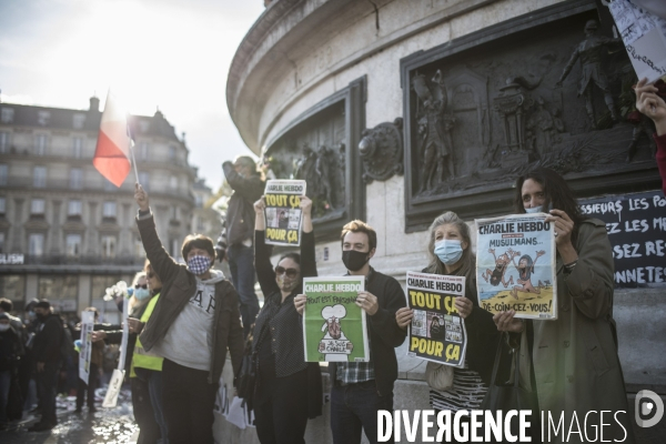 Rassemblement en hommage à Samuel Paty 18102020