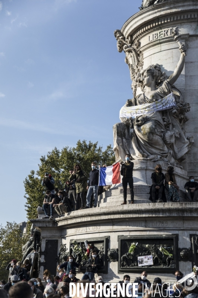 Rassemblement en hommage à Samuel Paty 18102020