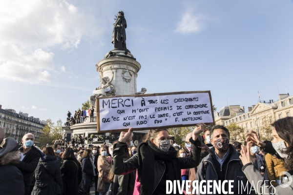 Rassemblement en hommage à Samuel Paty 18102020