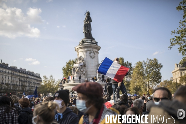 Rassemblement en hommage à Samuel Paty 18102020