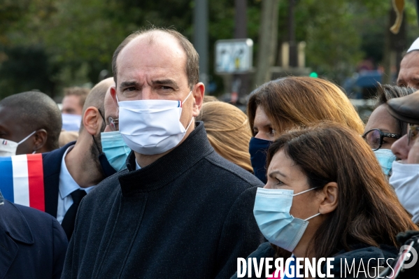 Manifestation à la mémoire de Samuel Paty, professeur décapité par un islamiste.