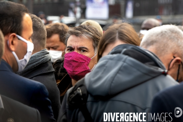 Manifestation à la mémoire de Samuel Paty, professeur décapité par un islamiste.