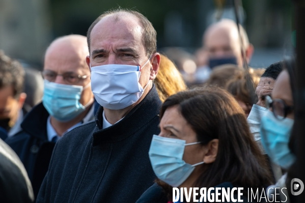 Manifestation à la mémoire de Samuel Paty, professeur décapité par un islamiste.