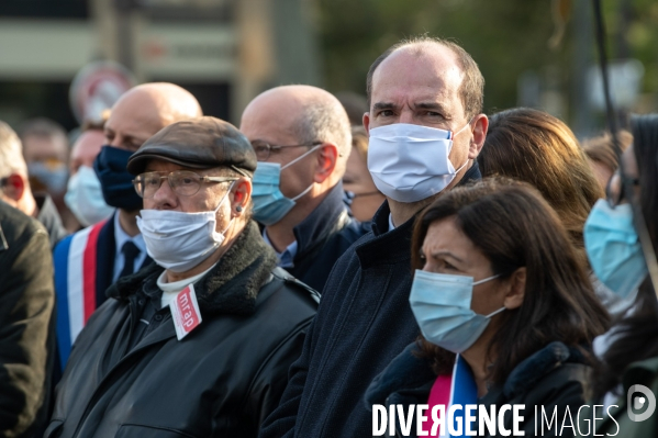 Manifestation à la mémoire de Samuel Paty, professeur décapité par un islamiste.