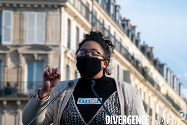 Manifestation à la mémoire de Samuel Paty, professeur décapité par un islamiste.