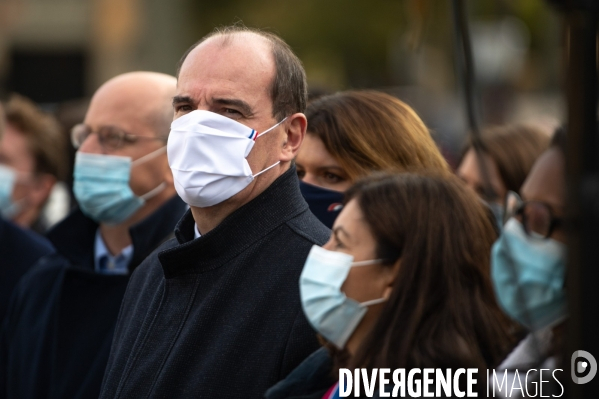 Manifestation à la mémoire de Samuel Paty, professeur décapité par un islamiste.