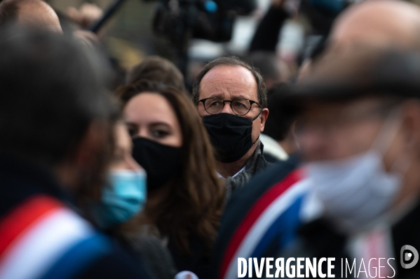 Manifestation à la mémoire de Samuel Paty, professeur décapité par un islamiste.